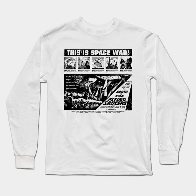Flying Saucers Long Sleeve T-Shirt by TheUnseenPeril